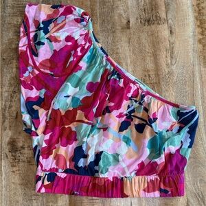 BB Dakota Steve Madden One-Shoulder Floral Crop Top Size S NWT